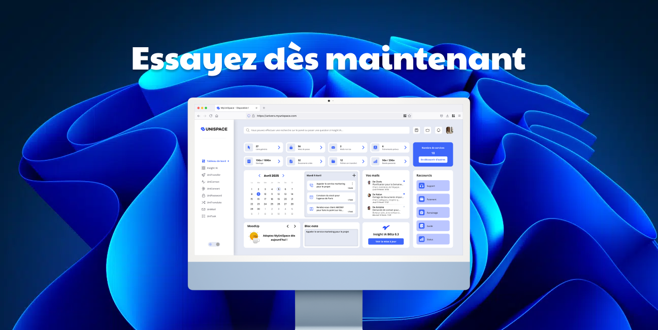 Essayez dès maintenant MyUniSpace