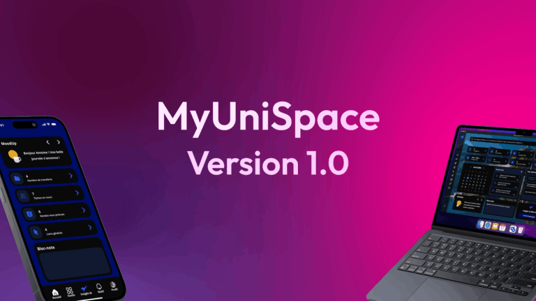 Lancement V1 MyUniSpace